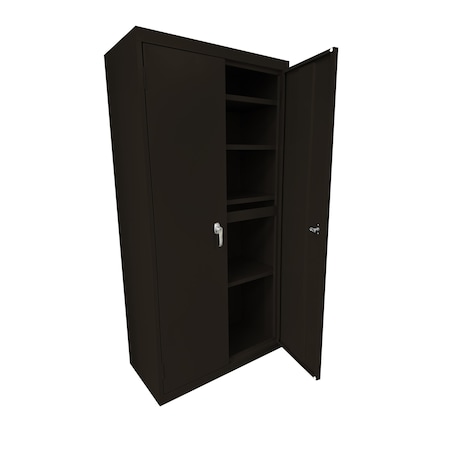 Steel Cabinets Usa Storage Cabinet, 72 in H, 36 in W, Espresso, 4 Shelves UA-361872-E